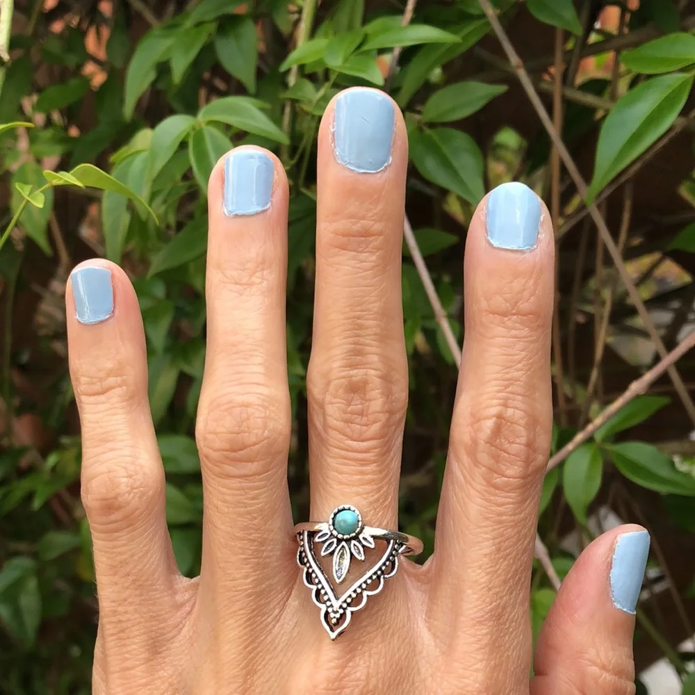 Boho Turquoise Ring - Picture 1 of 12